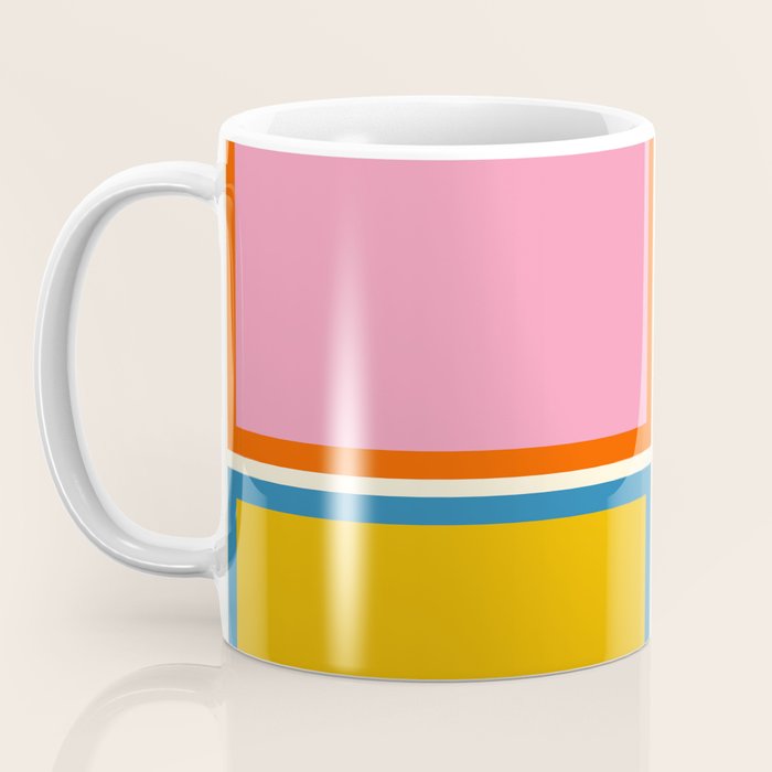 Modular Midcentury Modern Geometric Pattern in Retro Pop Colors Coffee Mug Gallery Image 3