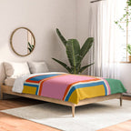 Modular Midcentury Modern Geometric Pattern in Retro Pop Colors Comforter Gallery Image 2