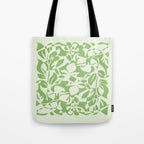 Floral Pattern: Forest Green Edition Tote Bag Gallery Image 1