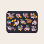 Duck and Duckling - dark Bath Mat Gallery Image 1