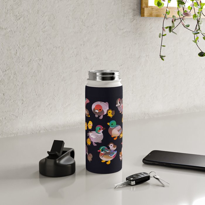 Duck and Duckling - dark Water Bottle Gallery Image 4