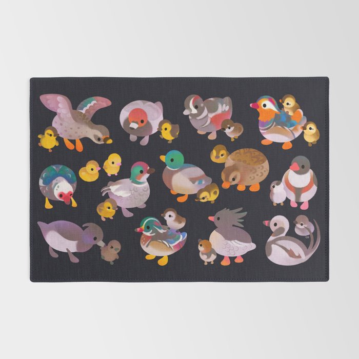 Duck and Duckling - dark Rug Gallery Image 2