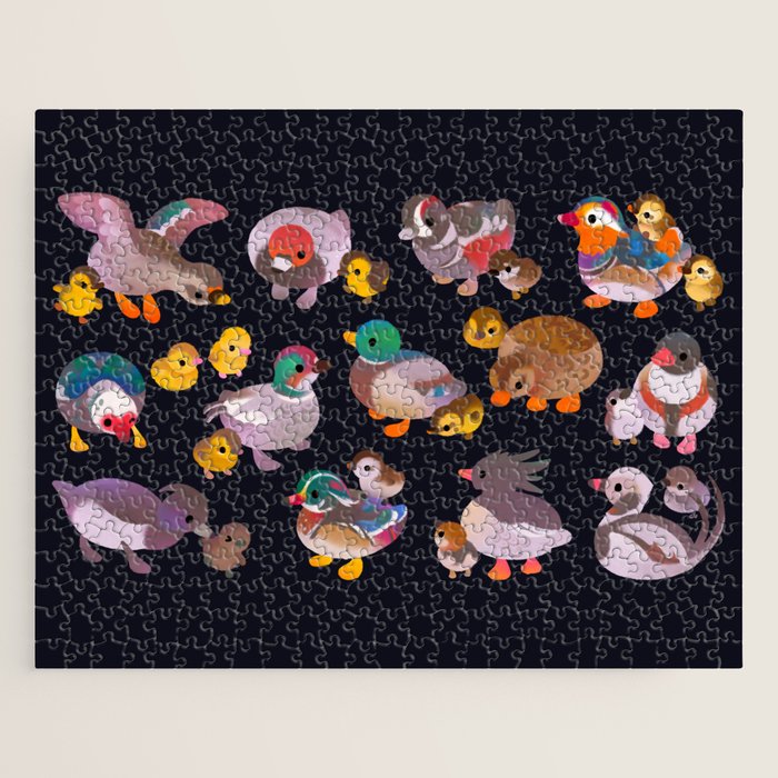 Duck and Duckling - dark Jigsaw Puzzle Gallery Image 1