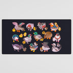 Duck and Duckling - dark Desk Mat Gallery Image 3