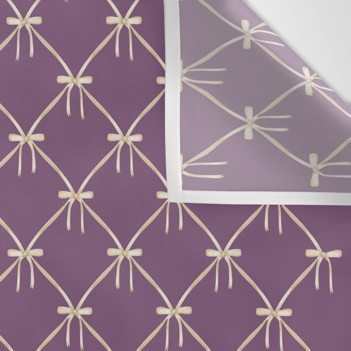 Bows & Ribbons Pattern XXXVI Lavender Purple Wall Tapestry Gallery Image 3