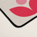 Scandi Folk Tulip Pattern in Pink and Red Desk Mat Gallery Image 4