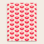 Scandi Folk Tulip Pattern in Pink and Red Notebook Gallery Image 4