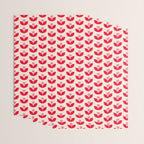 Scandi Folk Tulip Pattern in Pink and Red Wrapping Paper Gallery Image 3