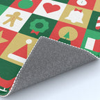 Christmas geometric patchwork mosaic pattern Rug Gallery Image 4
