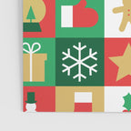 Christmas geometric patchwork mosaic pattern Poster Gallery Image 3