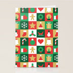 Christmas geometric patchwork mosaic pattern Stationery Card Gallery Image 2