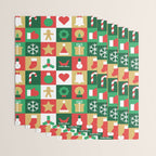 Christmas geometric patchwork mosaic pattern Wrapping Paper Gallery Image 3