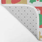 Christmas geometric patchwork mosaic pattern Bath Mat Gallery Image 2