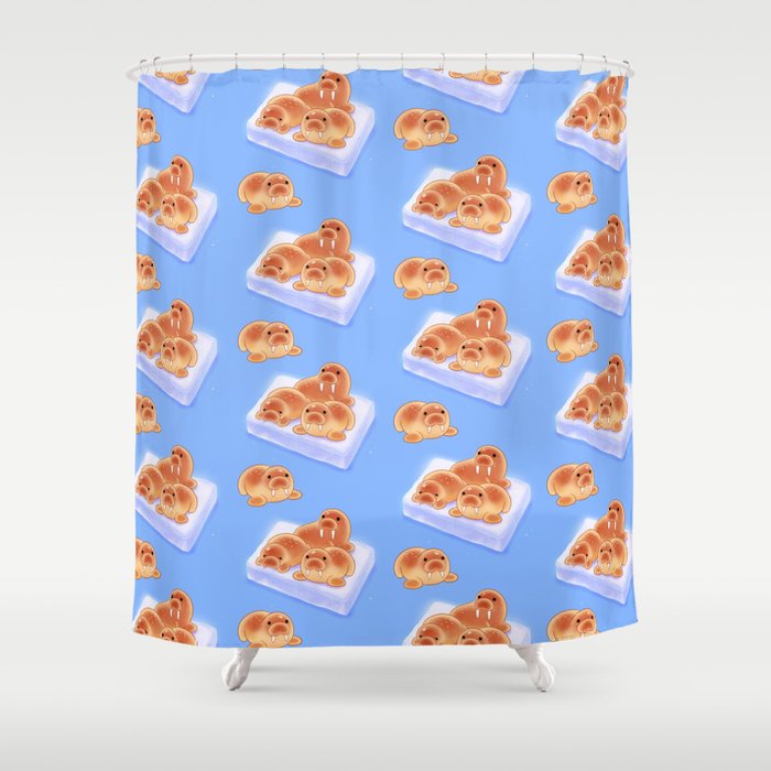 Walrus bun Shower Curtain Gallery Image 1