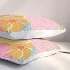 60's Retro Floral Pillow Sham Gallery Image 3
