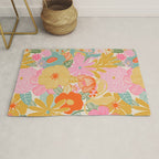 60's Retro Floral Rug Gallery Image 1