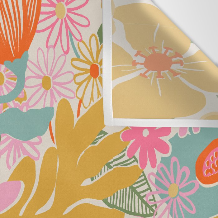 60's Retro Floral Wall Tapestry Gallery Image 3