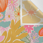 60's Retro Floral Wall Tapestry Gallery Image 3
