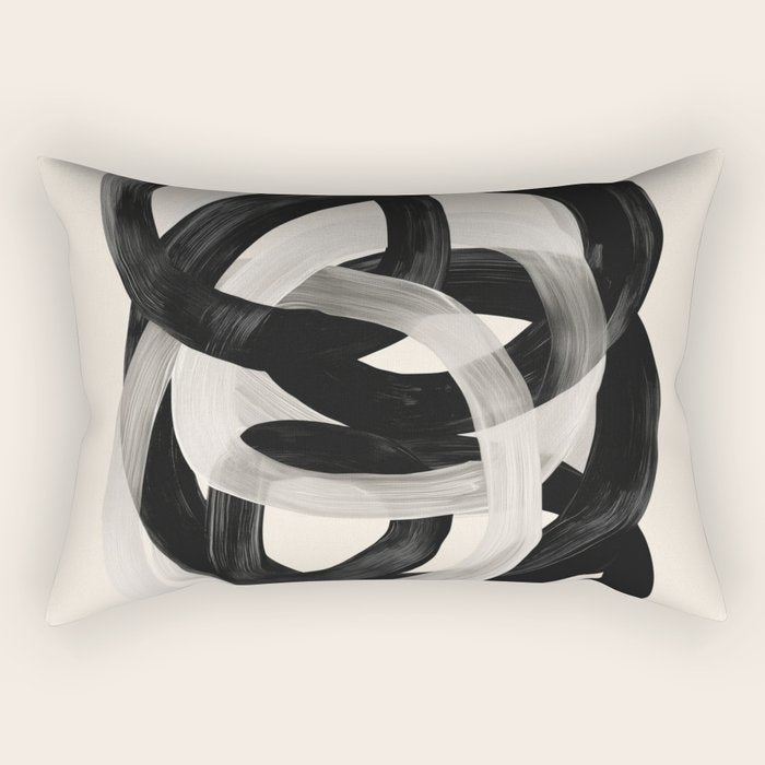 Interwoven Lines Abstract Art 2 Rectangular Pillow Gallery Image 1