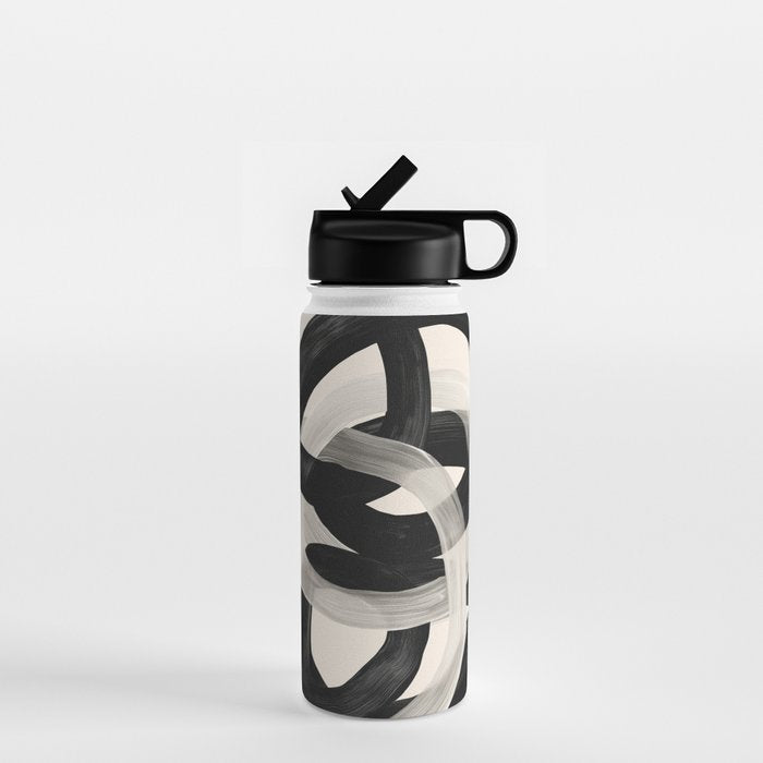 Interwoven Lines Abstract Art 2 Water Bottle Gallery Image 1