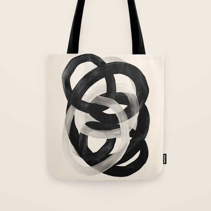 Interwoven Lines Abstract Art 2 Tote Bag Gallery Image 1