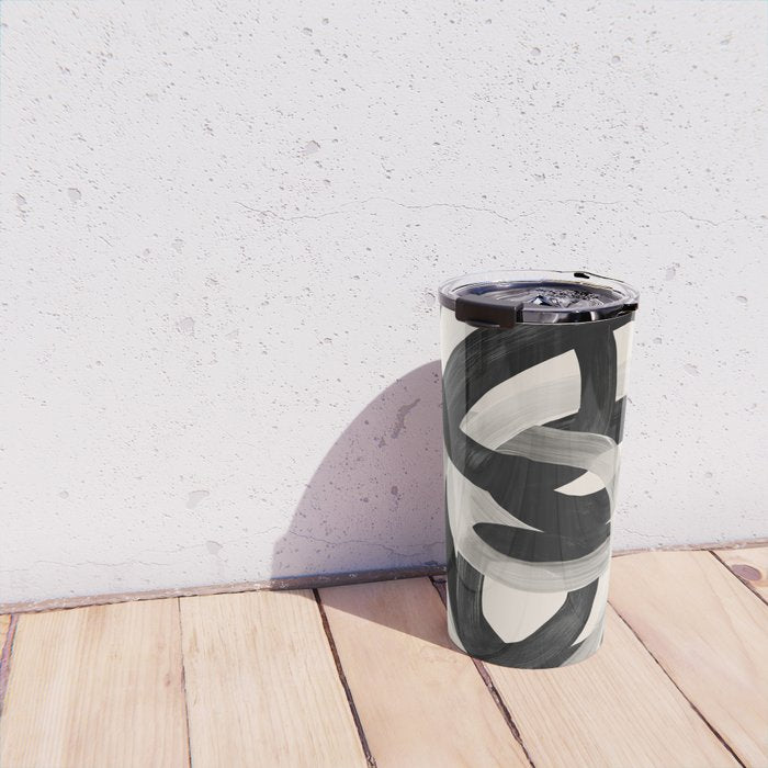 Interwoven Lines Abstract Art 2 Travel Mug Gallery Image 4