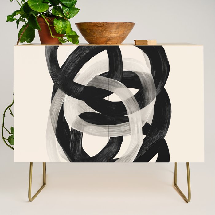 Interwoven Lines Abstract Art 2 Credenza Gallery Image 1