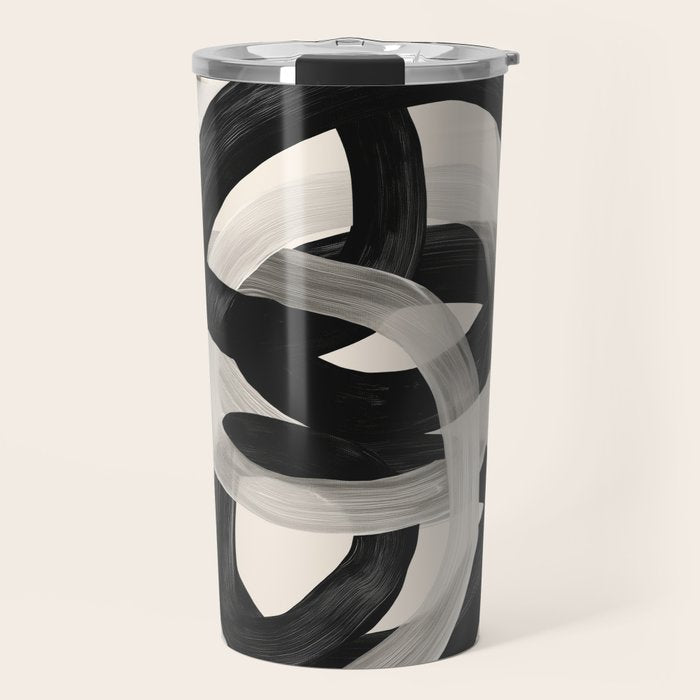 Interwoven Lines Abstract Art 2 Travel Mug Gallery Image 1