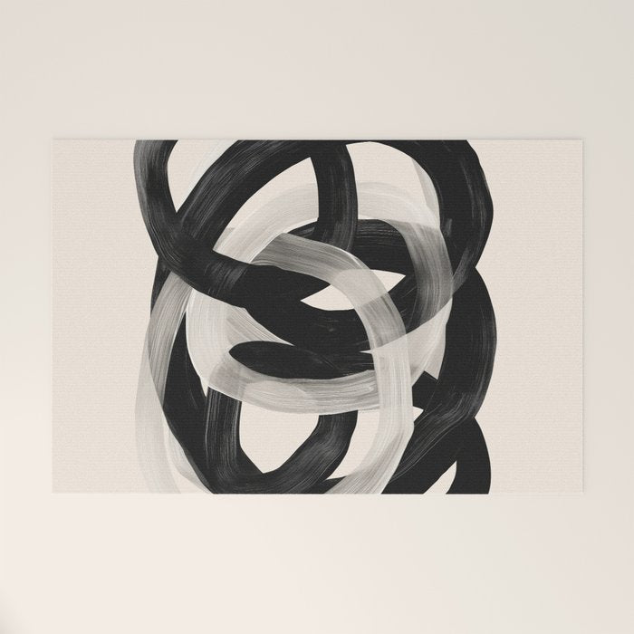 Interwoven Lines Abstract Art 2 Welcome Mat Gallery Image 1