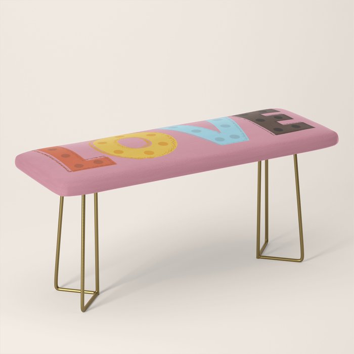 Happy LOVE - typography Bench Gallery Image 2