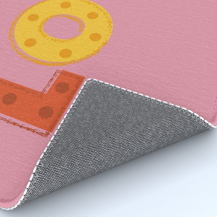 Happy LOVE - typography Rug Gallery Image 4