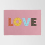 Happy LOVE - typography Rug Gallery Image 2
