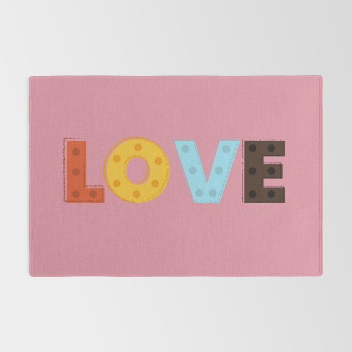 Happy LOVE - typography Rug Gallery Image 2
