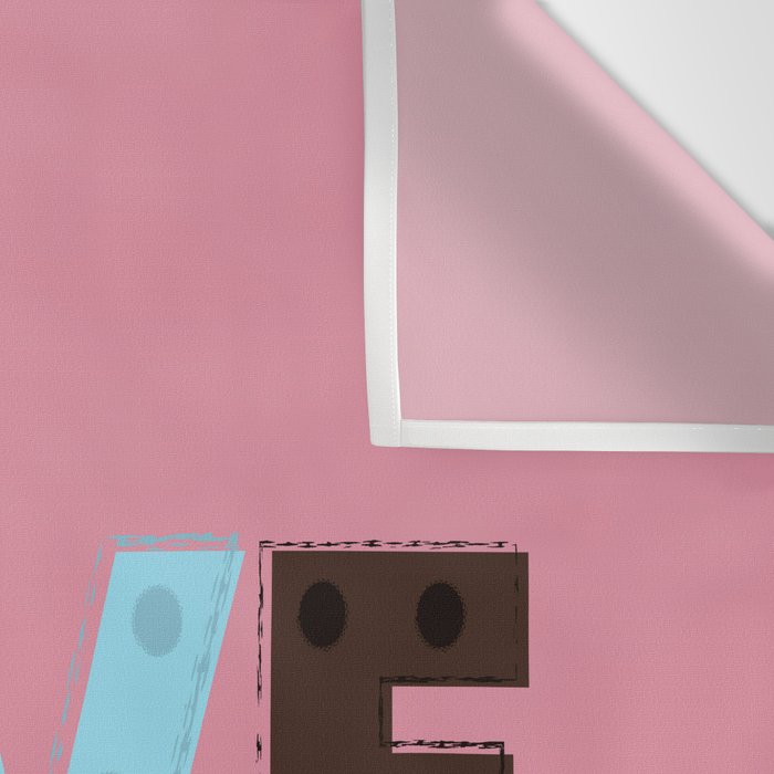 Happy LOVE - typography Wall Tapestry Gallery Image 3