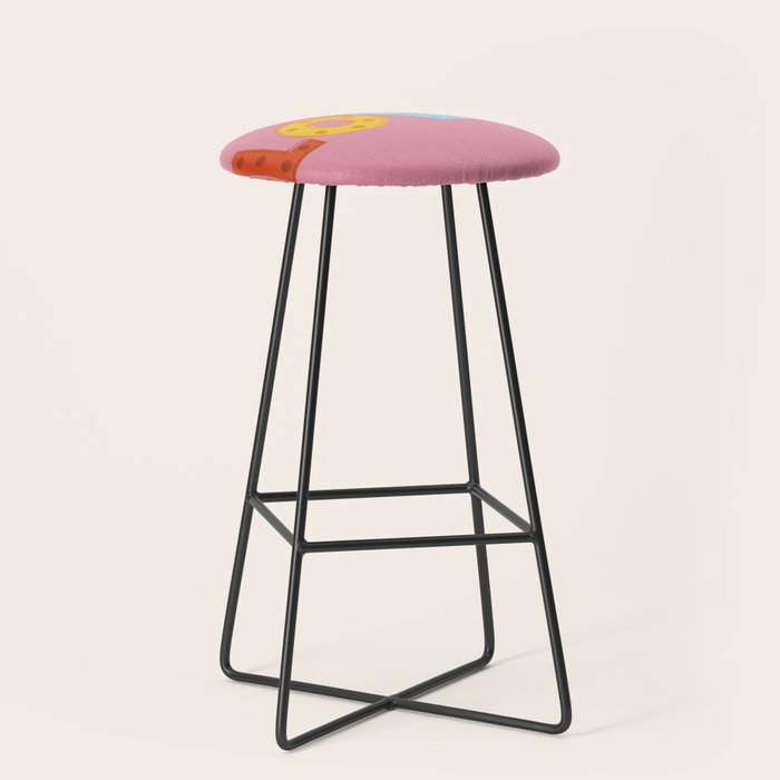 Happy LOVE - typography Stool Gallery Image 1