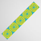 Mid Century Modern Atomic Dots Retro Pattern Lime Turquoise Table Runner Gallery Image 3