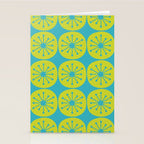 Mid Century Modern Atomic Dots Retro Pattern Lime Turquoise Stationery Card Gallery Image 2