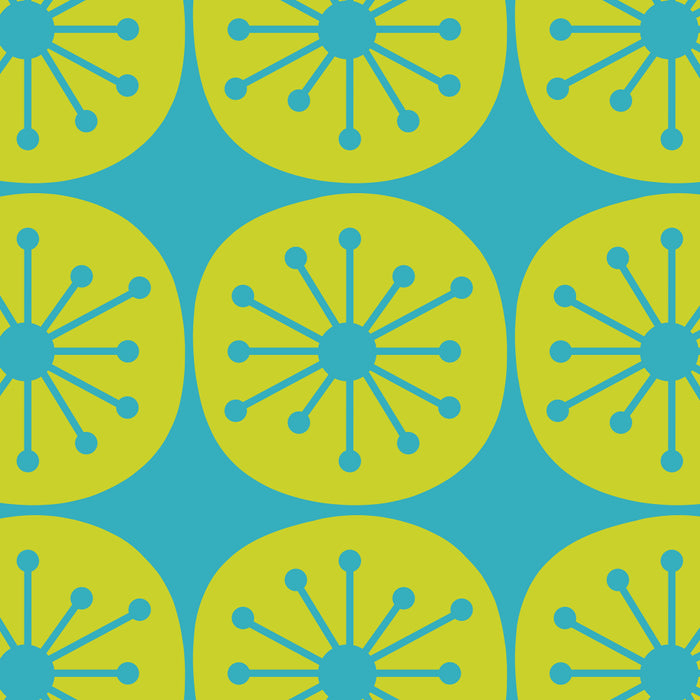 Mid Century Modern Atomic Dots Retro Pattern Lime Turquoise Coffee Mug Gallery Image 2