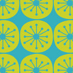 Mid Century Modern Atomic Dots Retro Pattern Lime Turquoise Coffee Mug Gallery Image 2