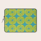 Mid Century Modern Atomic Dots Retro Pattern Lime Turquoise Laptop Sleeve Gallery Image 1