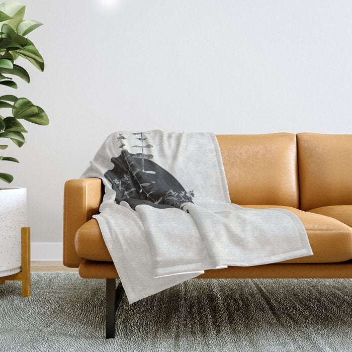 Nature Circle Art Throw Blanket Gallery Image 1
