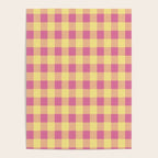 Gingham Large Pink Orange Yellow Poster Gallery Image 4