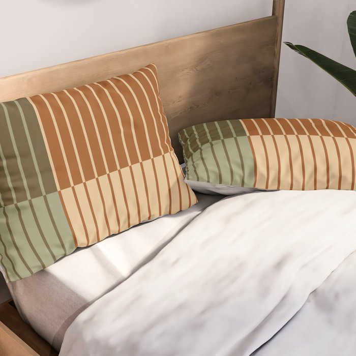Color Block Line Abstract XIV Pillow Sham Gallery Image 2