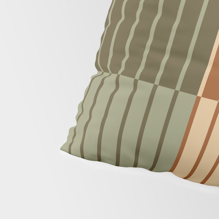 Color Block Line Abstract XIV Pillow Sham Gallery Image 4