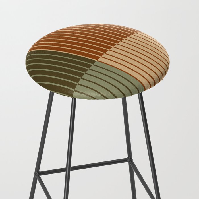 Color Block Line Abstract XIV Stool Gallery Image 2