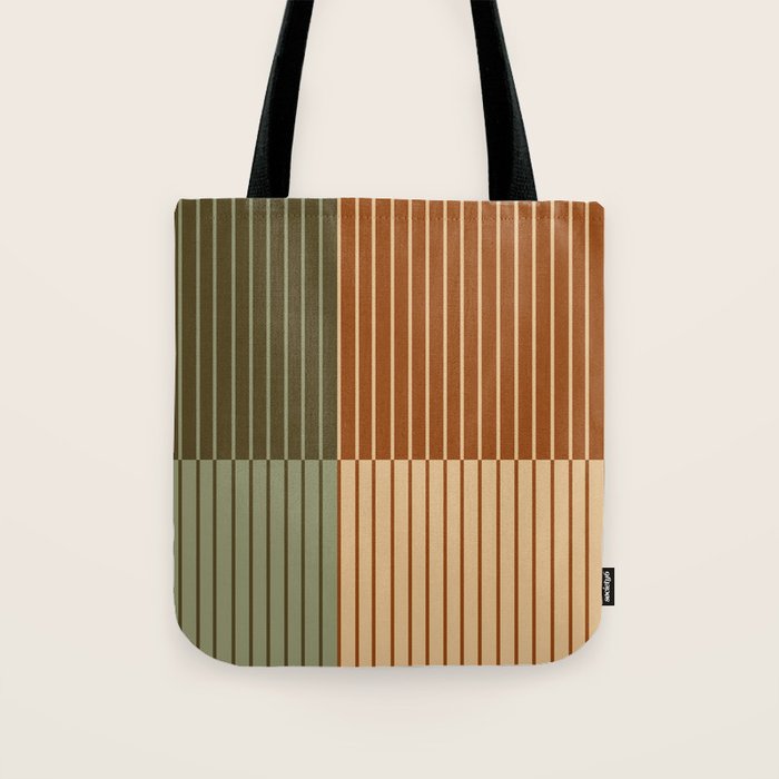 Color Block Line Abstract XIV Tote Bag Gallery Image 1