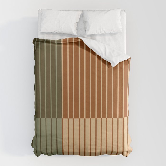 Color Block Line Abstract XIV Duvet Cover Gallery Image 6