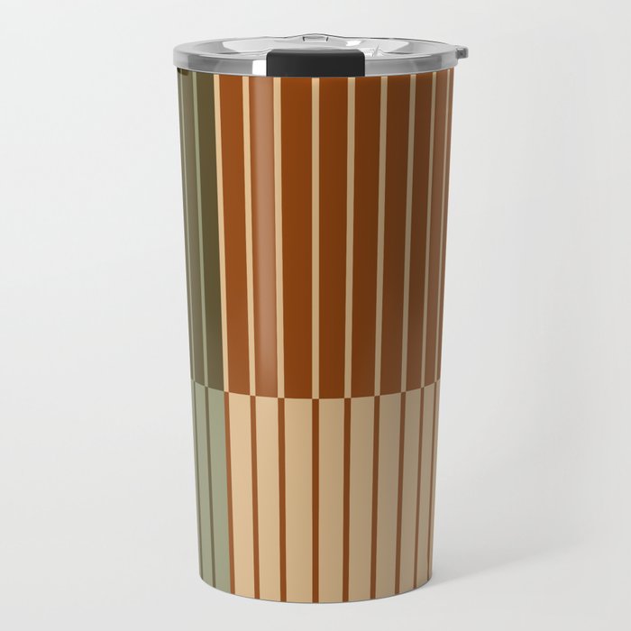 Color Block Line Abstract XIV Travel Mug Gallery Image 1