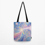 Celestial Burst in Pastel Galaxy Ethereal Starry Night Sky Tote Bag Gallery Image 2