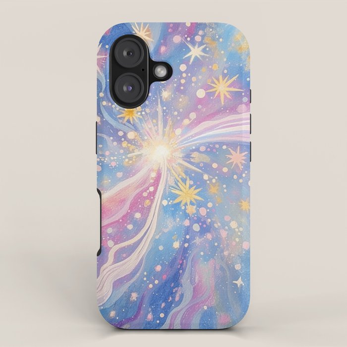 Celestial Burst in Pastel Galaxy Ethereal Starry Night Sky iPhone Case Gallery Image 1